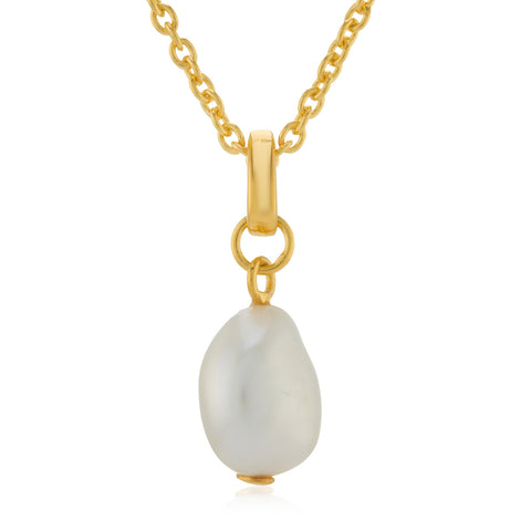 WDTS Pearl Pendant Necklace - Gold