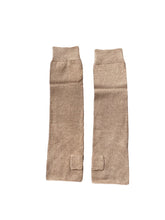 WDTS - Arm warmers in brown wool