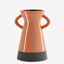 Hand painted terracotta vase 13.5x16x21