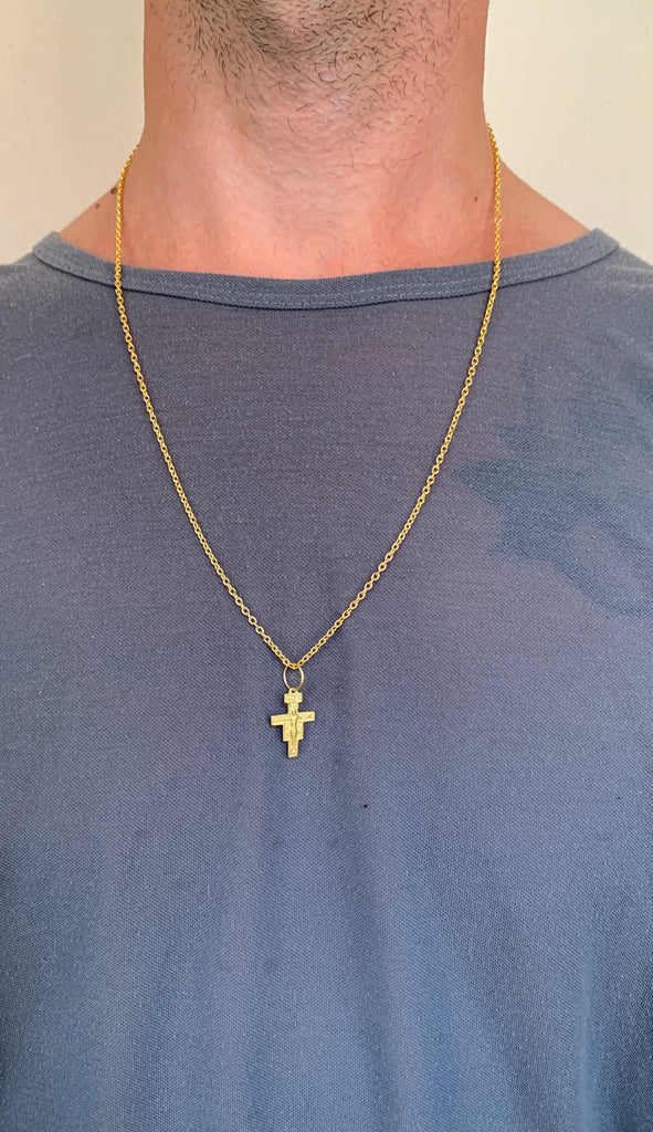 WDTS Gold cross with Jesus