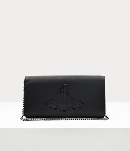 Vivienne Westwood Smooth Leather Injected Orb Long Wallet LG CH SS23