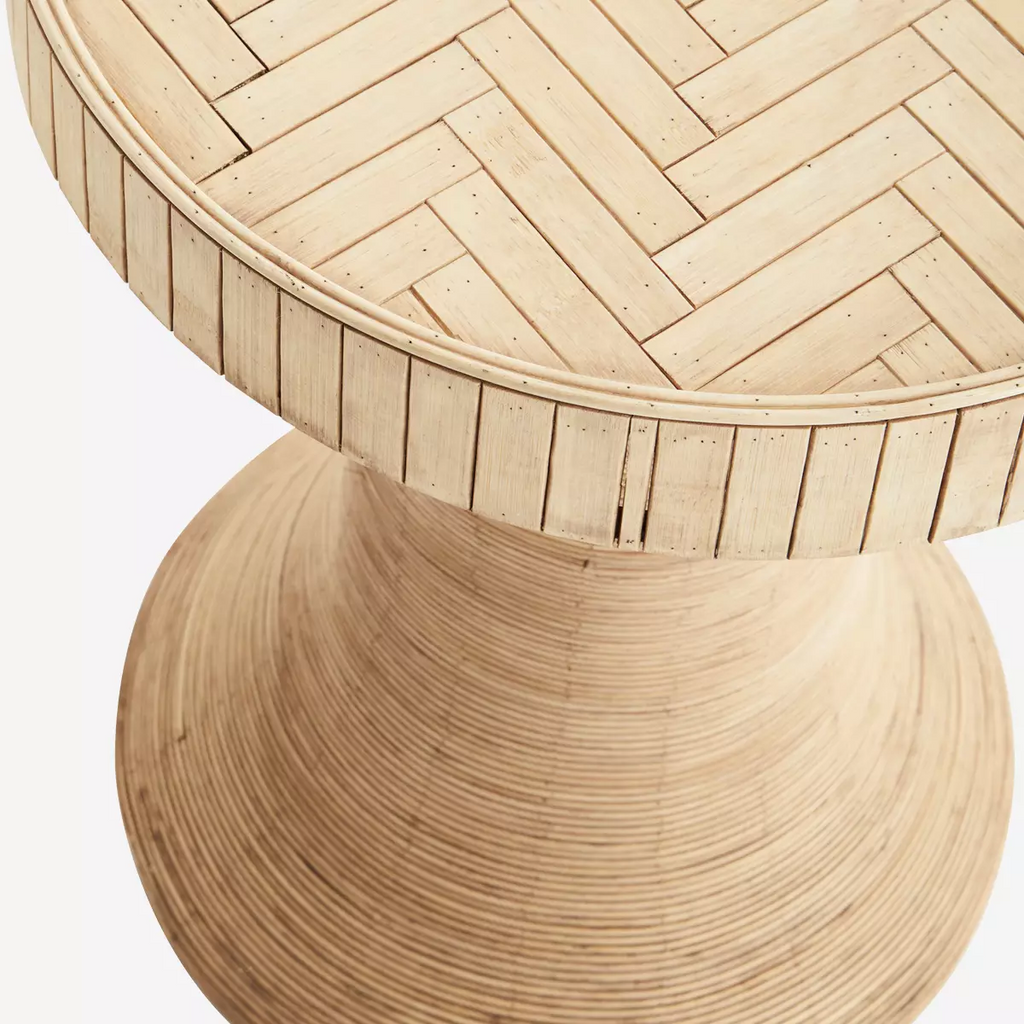 Bamboo Pedestal Table Tall