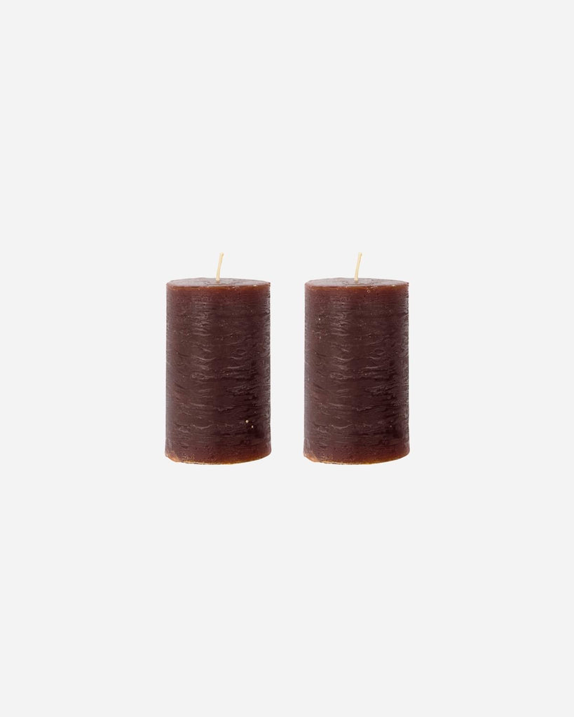 Pillar candle, Rustic Wax, Cognac