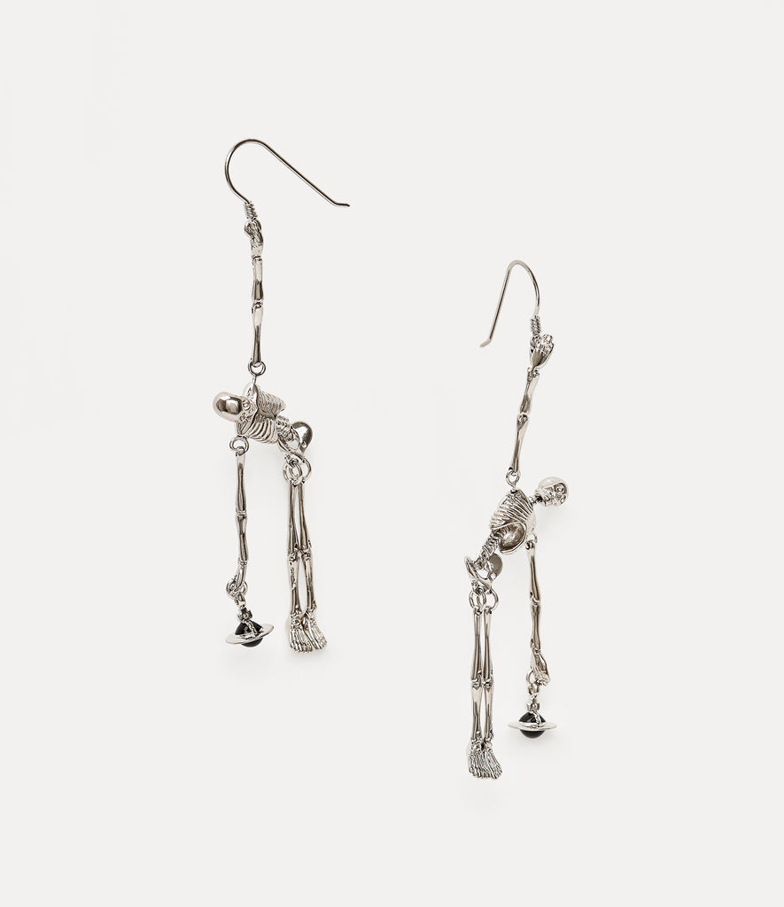 Vivienne Westwood Skeleton Earrings - Silver