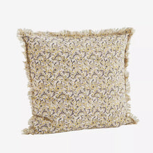 Printed cushion cover w/fringes