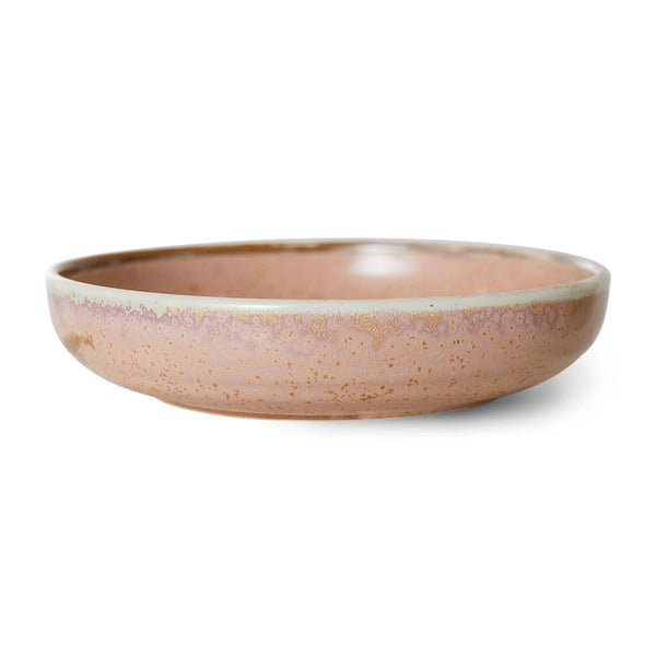 HKliving Chef ceramics: deep plate L, rustic pink