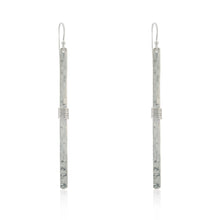 Long Hammered 925 earrings - Silver