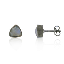 925 Silver Irregular Moonstone Earrings