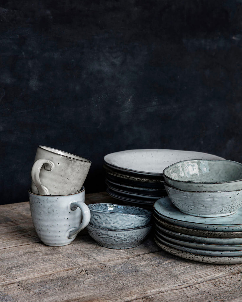 Bowl, Rustic, Grey/Blue