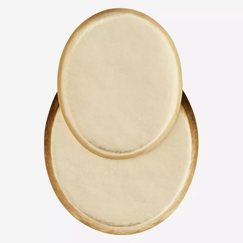 Oval iron trays w/hammered pattern