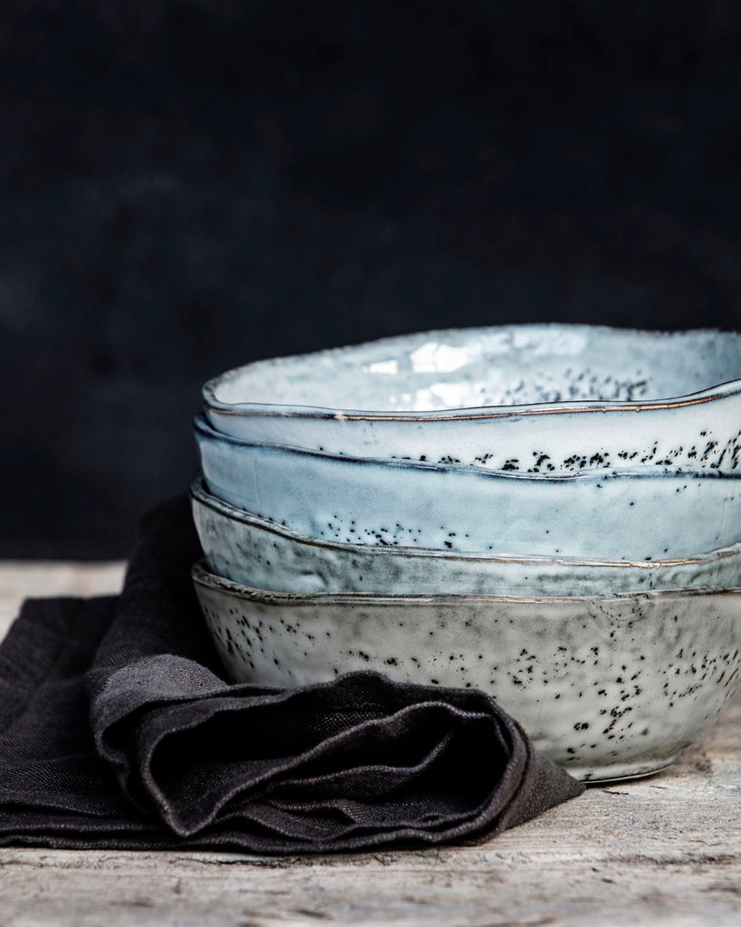 Bowl, Rustic, Grey/Blue