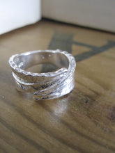 CollardManson 925 silver wrapped leaf ring