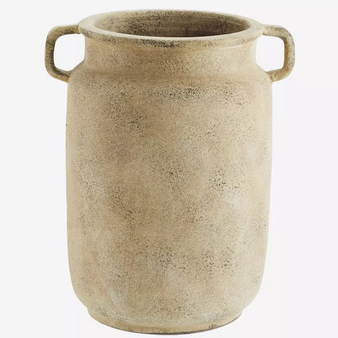 Terracotta Vase - Washed Beige Large