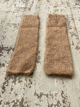 WDTS - Long Arm warmers in Light Brown Mohair Wool