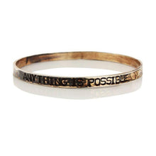 WDTS Silver - Hand Hammered Cuff -ANYTHING IS POSSIBLE - Mixed Finish