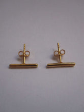 Gold plated 925 Silver Bar Earrings