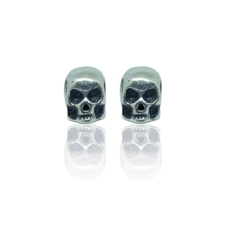 CollardManson 925 Oxidised Silver Skull Studs