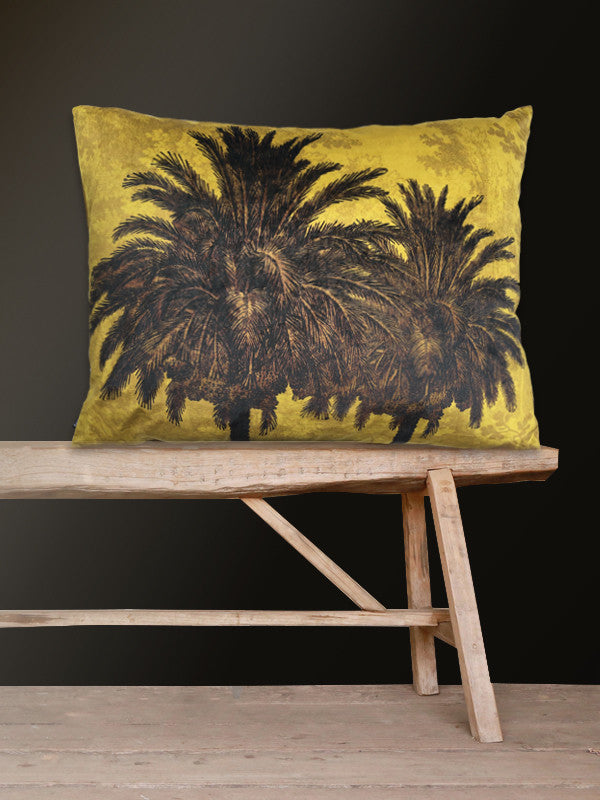 Big Mustard Palm Cushion