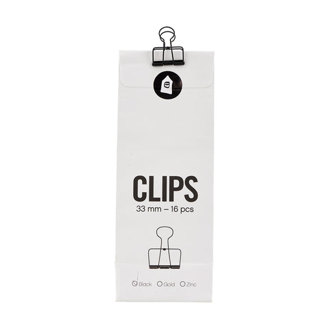 CLIPS, WIRE, BLACK, 33 MM, 16 PCS/BAG