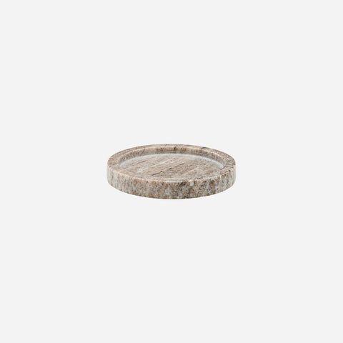 Beige Tray - marble - round