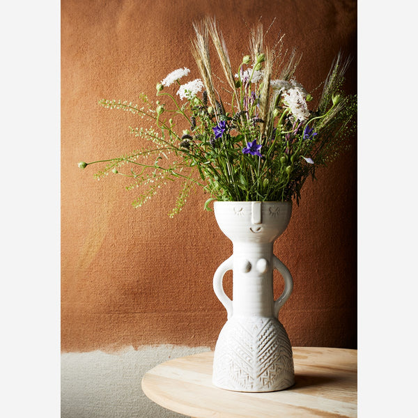 Vase w/ Woman Imprint, Tall