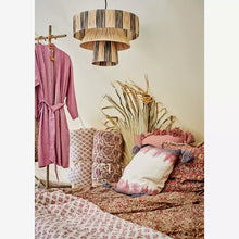 Madam Stoltz Printed cushion cover w/fringes