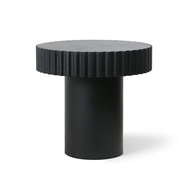 Round Pillar Coffee Table - Black