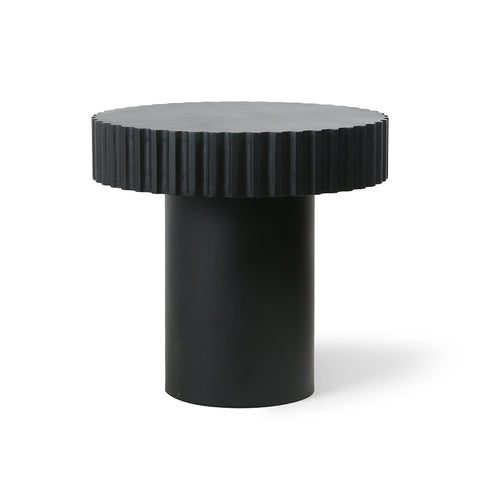 Round Pillar Coffee Table - Black