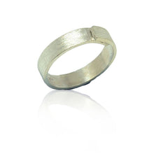 925 Solid Silver Brushed Finish Overlap Band