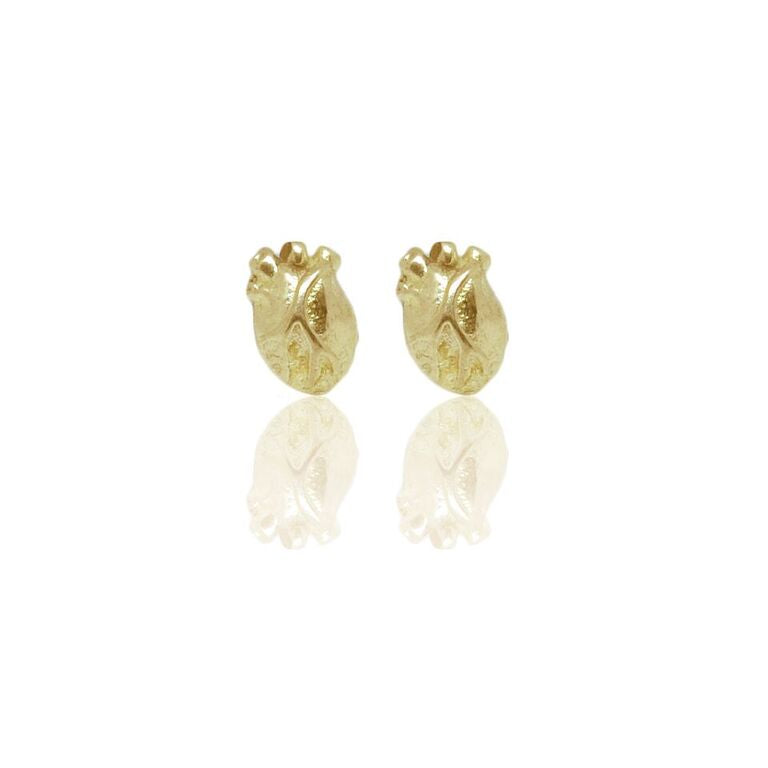 WDTS gold plated 925 Silver Heart Earrings