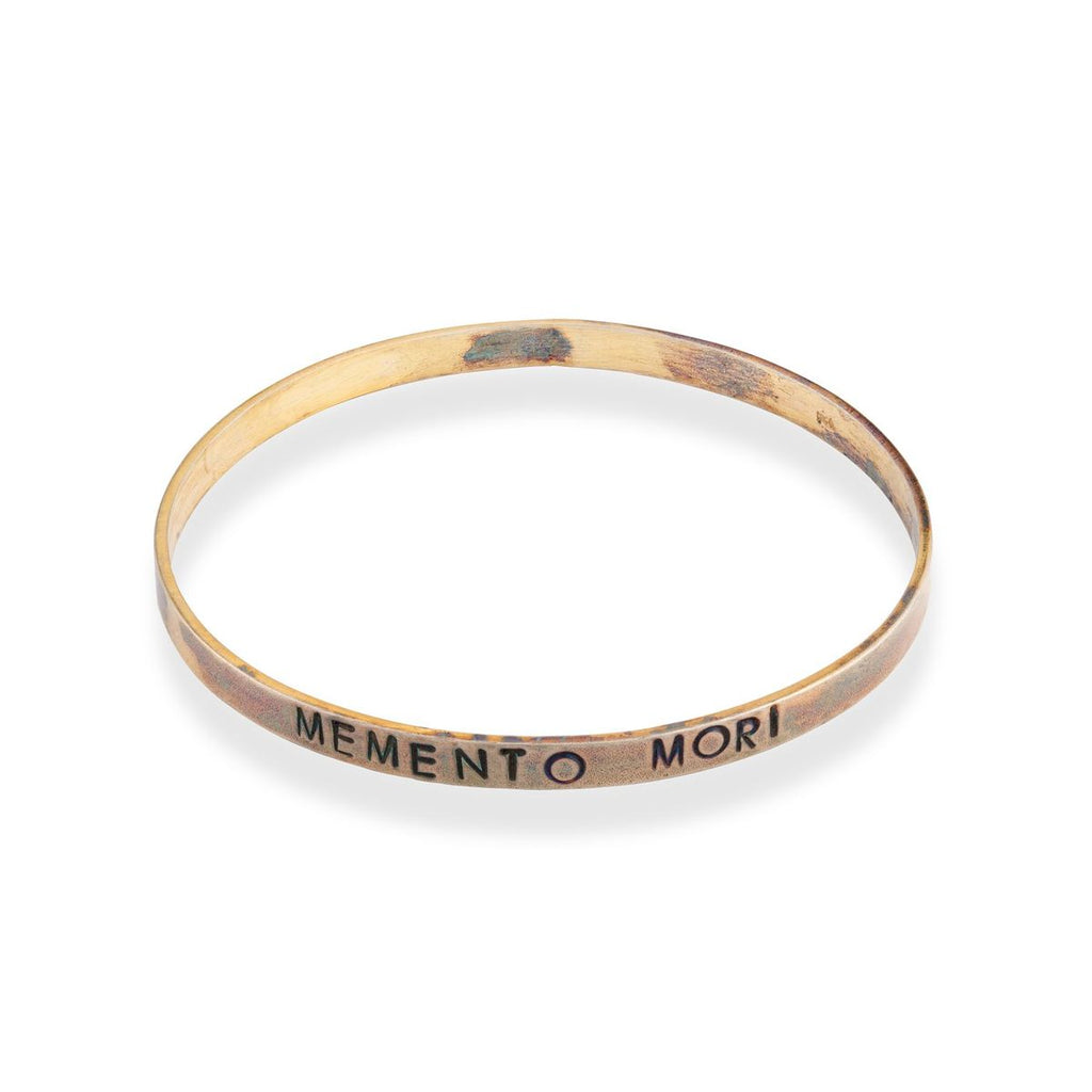 WDTS - Hand Hammered Bangle - MEMENTO MORI - Mixed Finish