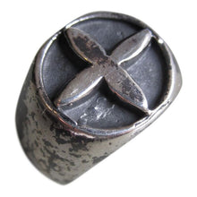 925 Silver Oxidised Cross Ring