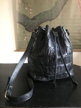 CollardManson Bucket Bag - Black Croc Leather