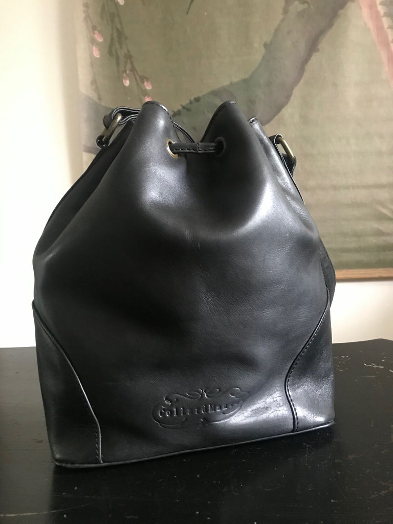 CollardManson Bucket Bag - Black Leather