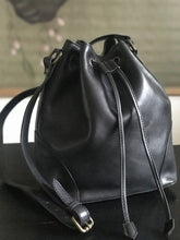 CollardManson Bucket Bag - Black Leather