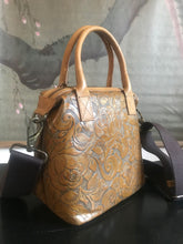 CollardManson Maya Bag- Tan Floral Leather