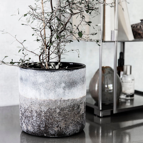 Candle Stand, Rock, Glass Vase
