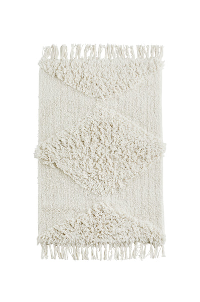 Madam Stoltz Tufted Bathroom Mat White