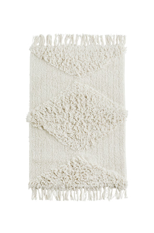 Madam Stoltz Tufted Bathroom Mat White
