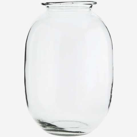 Glass Vase, Clear, Round