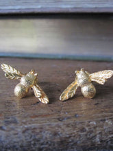 Bee Earrings- 925 Silver with gold plate