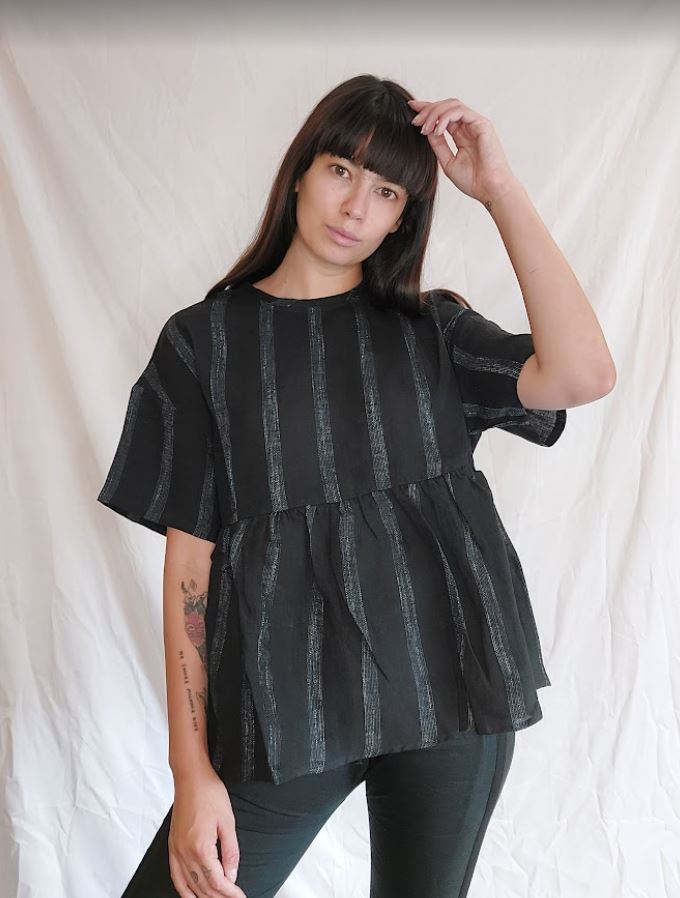 WDTS Sheba Black Linen Top