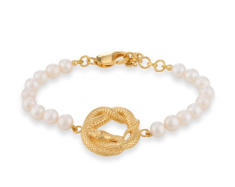 Snake pearl bracelet