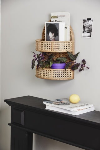 KUTA rattan shelf L, nature