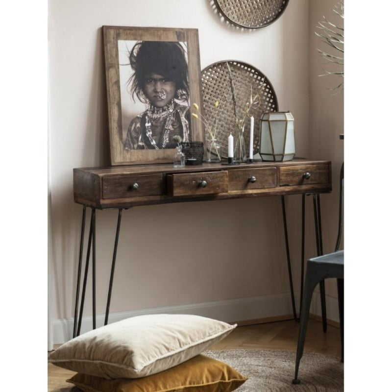 Console table recycled wood