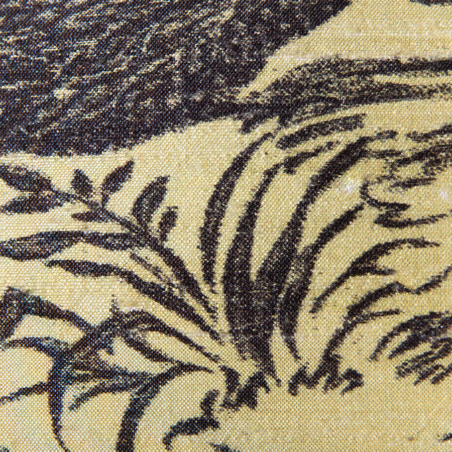 Doris printed silk jungle cushion