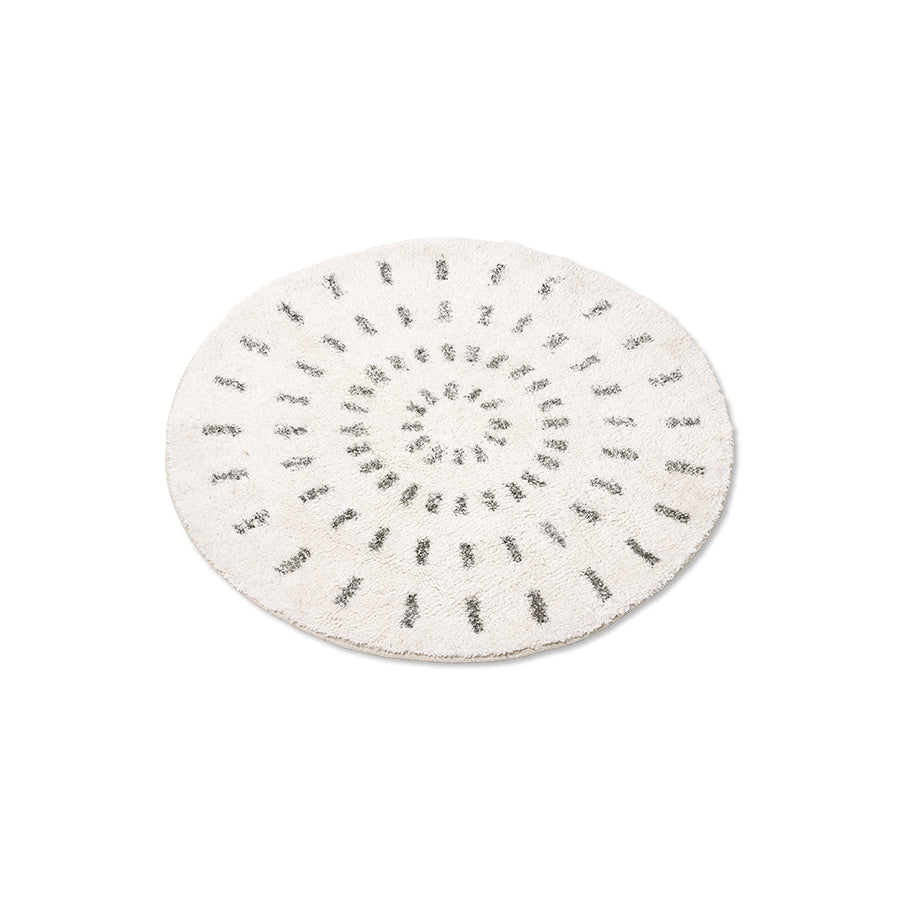 Round bath mat swirl 80cm