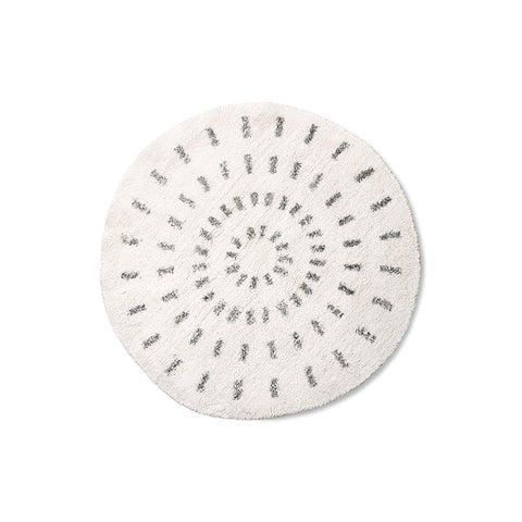 Round bath mat swirl 80cm