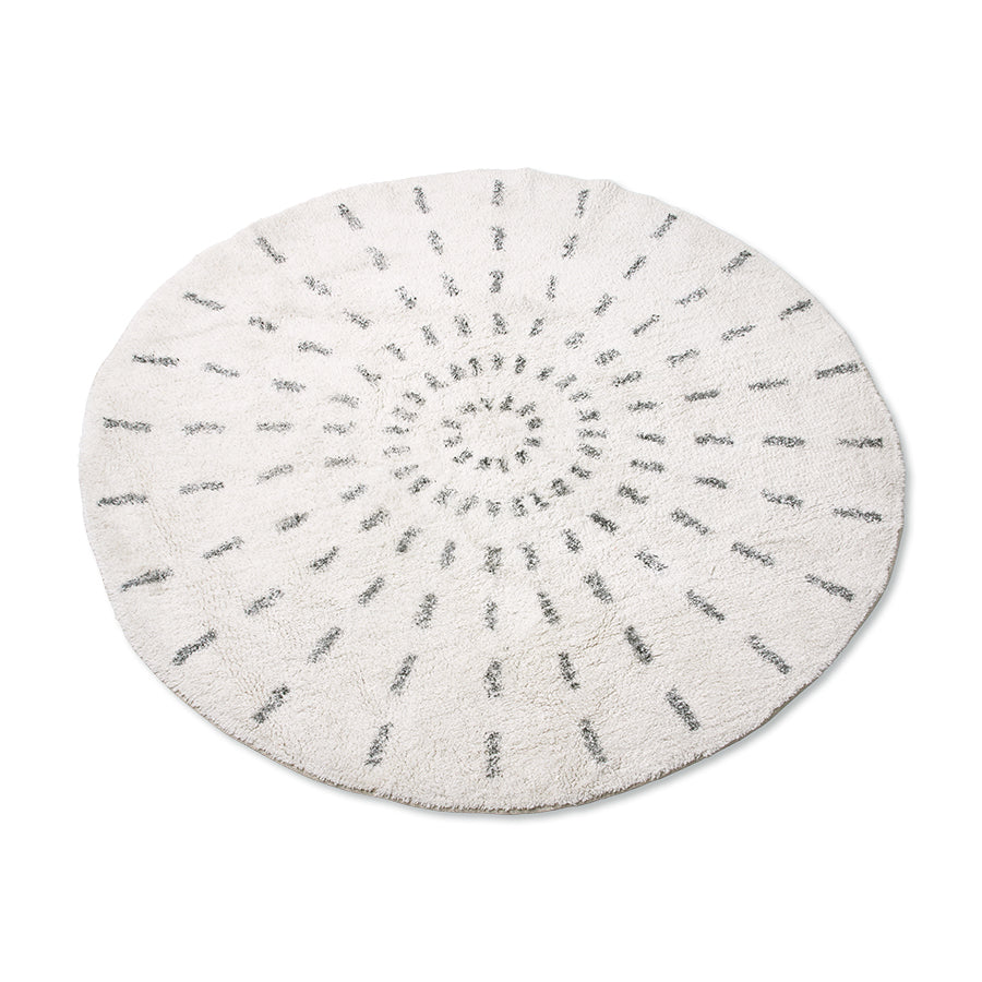 Round bath mat swirl 120cm