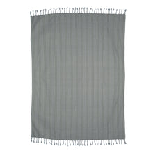 Brushed Cotton Throw - Grey/Purple